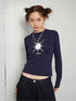 Achihara Mercury Navy Slim Fit Short Sleeve Cotton T-Shirt