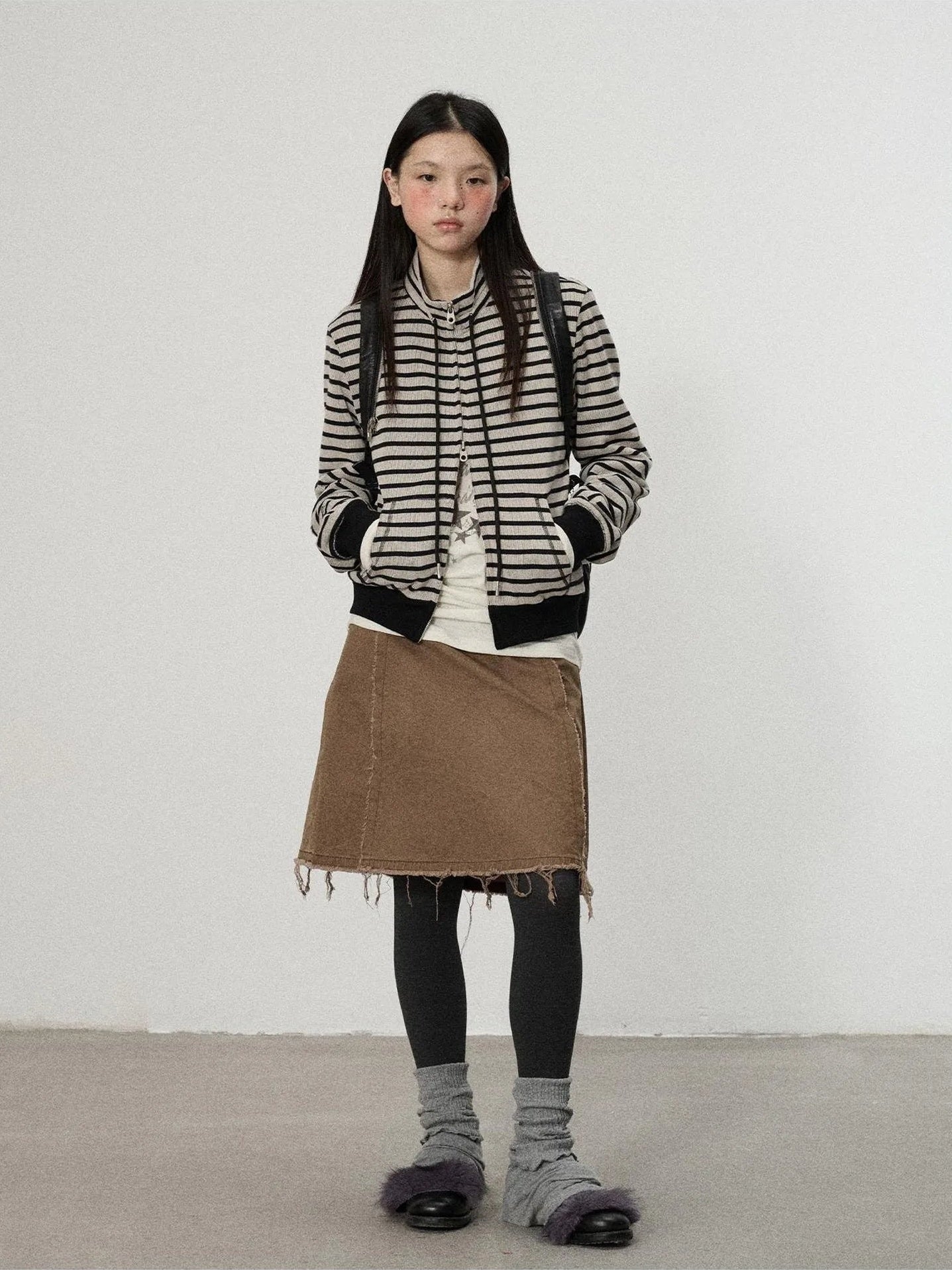 Achihara Striped Mushroom Sweatshirt