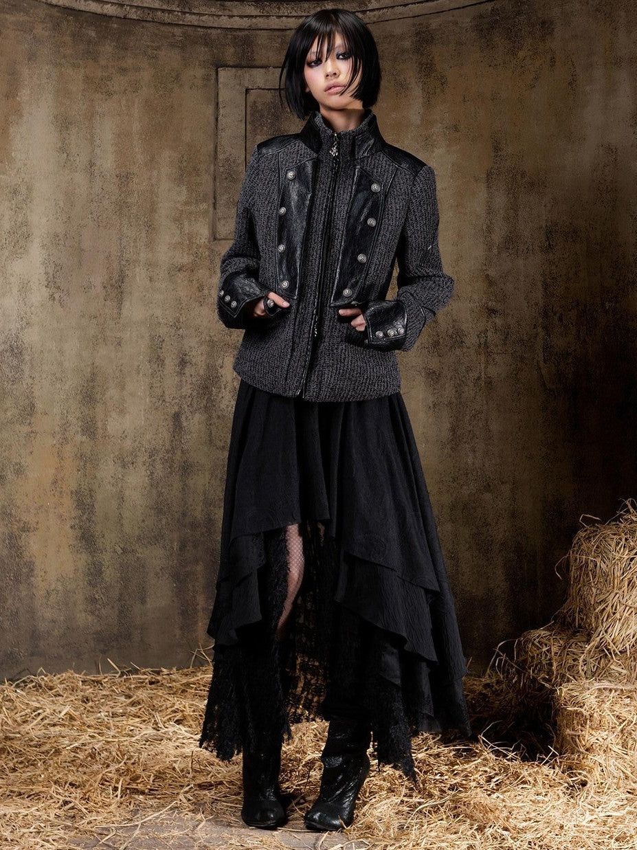 ARIADNAw Lace Up Biker Punk Retro Women&