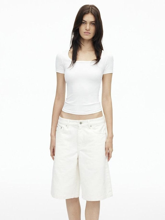 AFTADAWN Airy Quick Dry U Neck Slim Fit Sport Women&