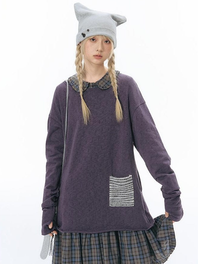 NAPSNAPS Split Cuff Drop Shoulder Knit Women&