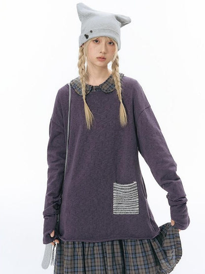 NAPSNAPS Split Cuff Drop Shoulder Knit Women&