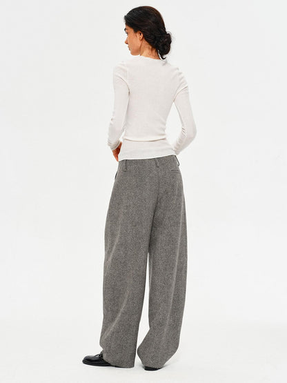 Northbutsouth Melange Drapey No Waistband Curved Leg Women&