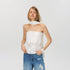 The_NeverMore_Zipper_Front_Slim_Short_Solid_White_Office_Chic_Strapless_Tube_Tops_MISSTT