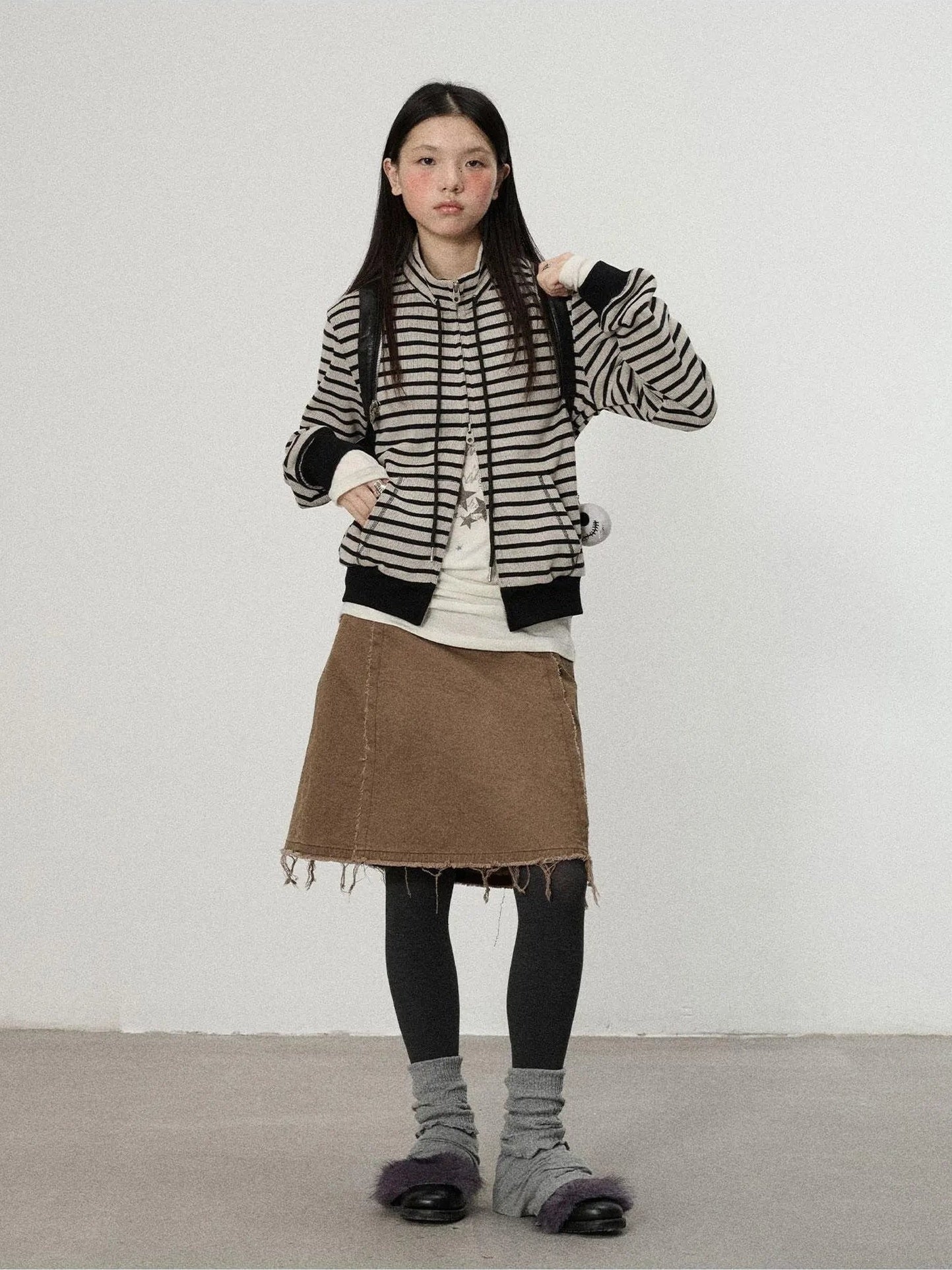 Achihara Striped Mushroom Sweatshirt