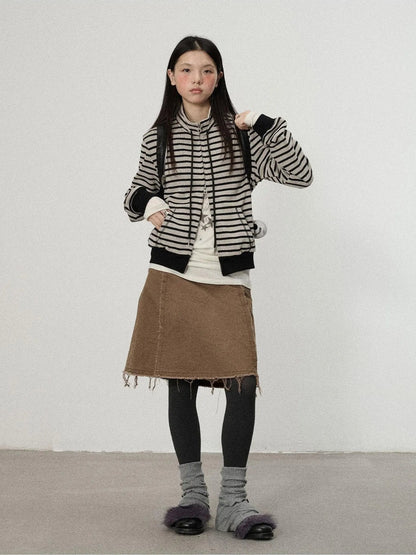 Achihara Striped Mushroom Sweatshirt