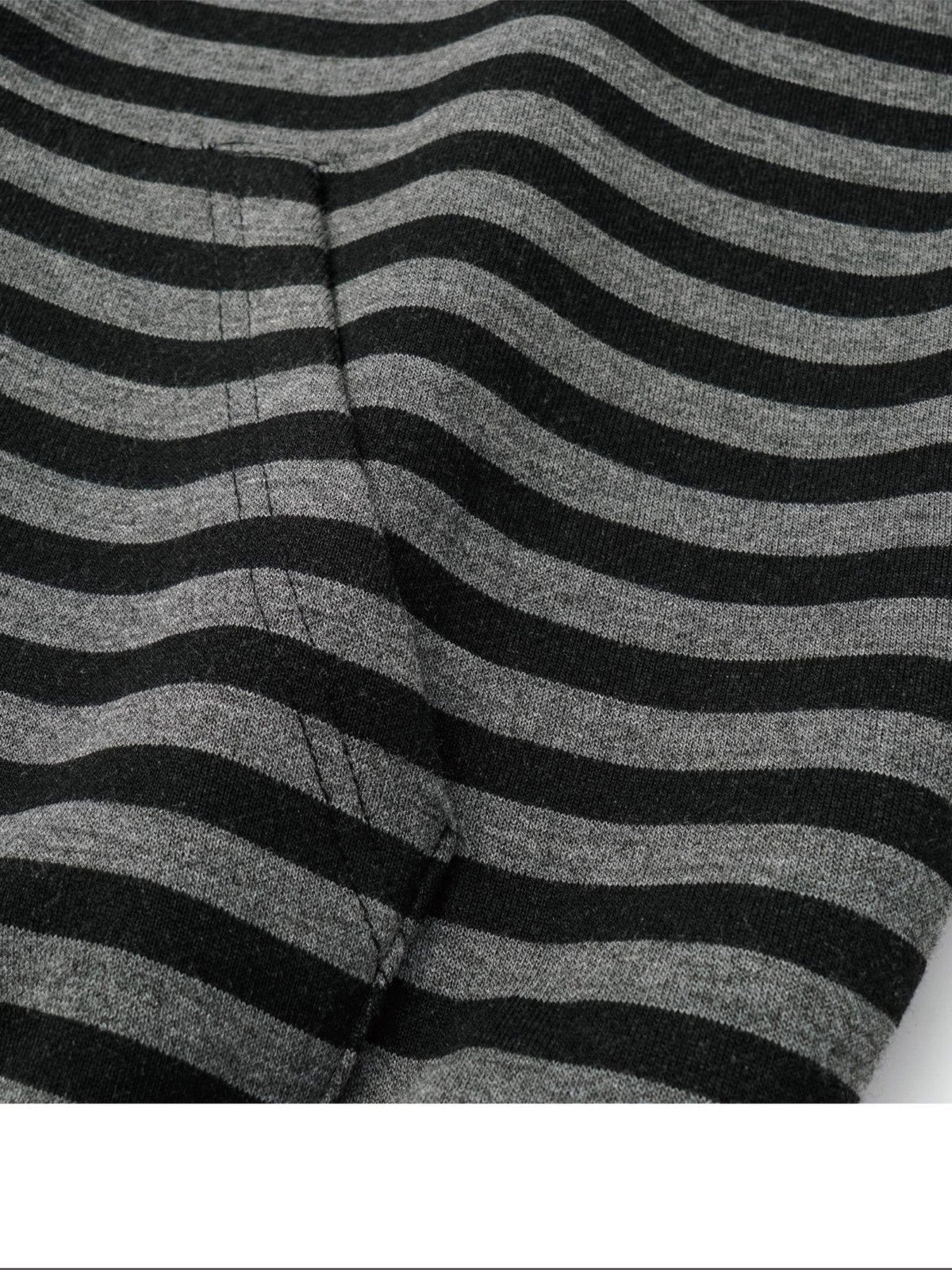 oinimi Black Grey Striped Loose Fit Women&