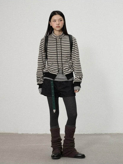 Achihara Striped Mushroom Sweatshirt