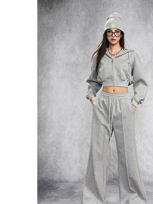 AFTADAWN_Gray_Rhinestone_Stud_Hooded_Cropped_Women&
