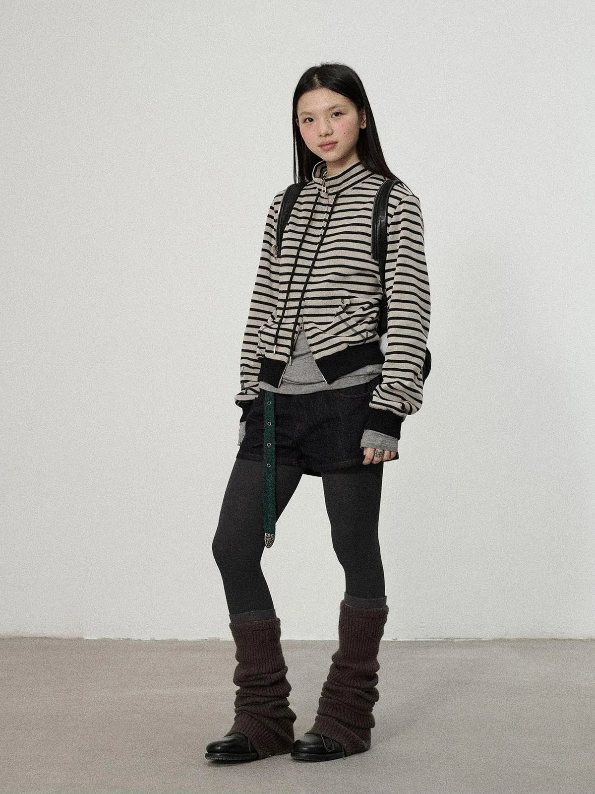 Achihara Striped Mushroom Sweatshirt