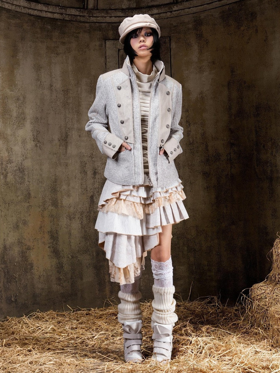 ARIADNAw Lace Up Biker Punk Retro Women&