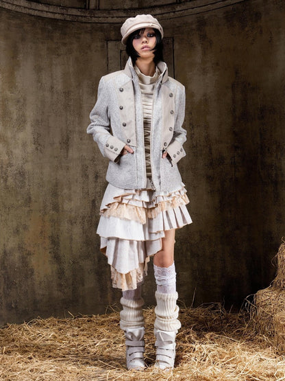 ARIADNAw Lace Up Biker Punk Retro Women&