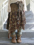 ang project Distressed Tie Dye Plaid Rivet Patchwork Asymmetric Tie Strap Women&