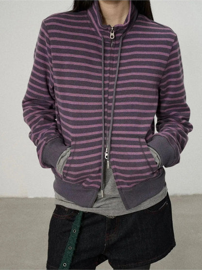 Achihara Striped Mushroom Sweatshirt