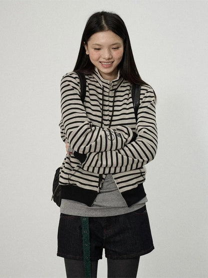 Achihara Striped Mushroom Sweatshirt