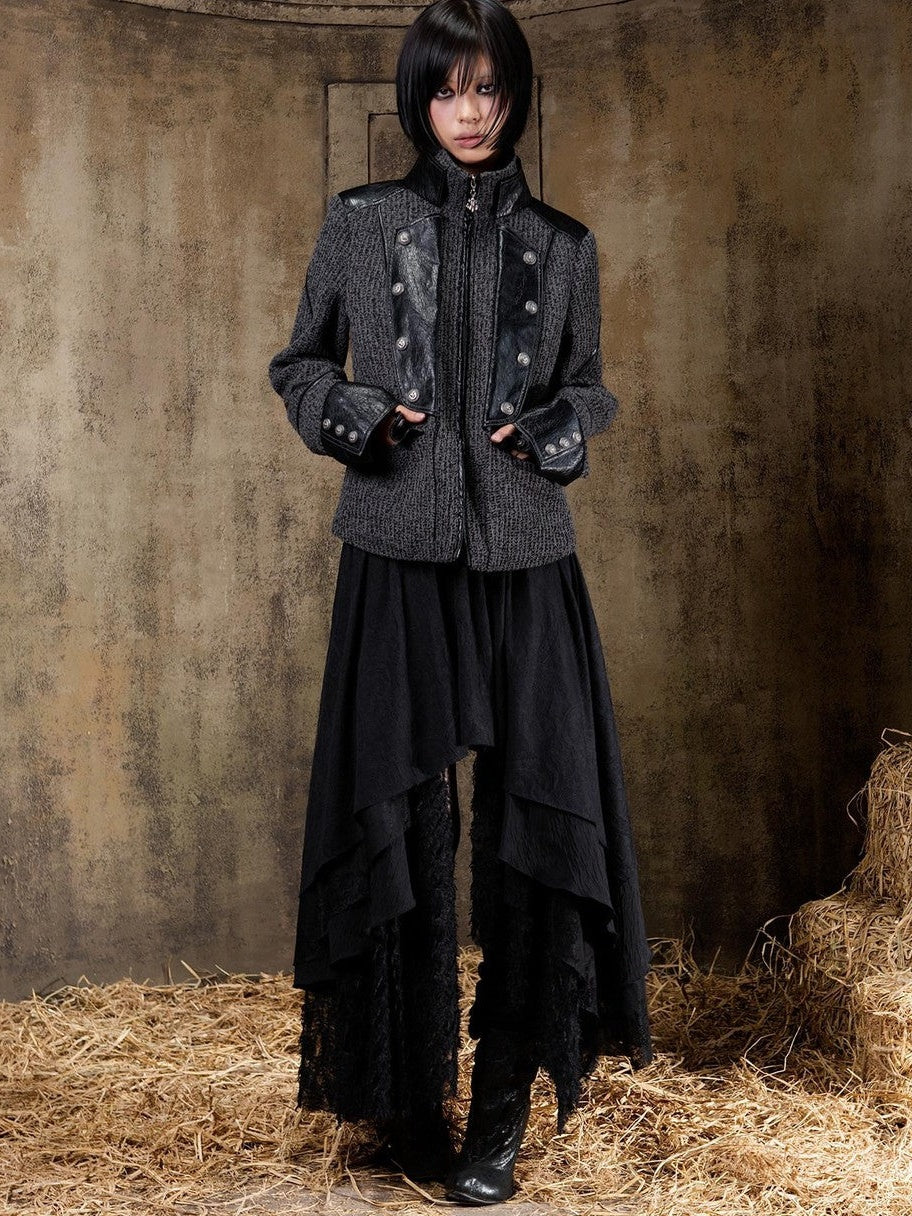 ARIADNAw Lace Up Biker Punk Retro Women&