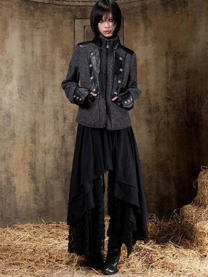 ARIADNAw Lace Up Biker Punk Retro Women&