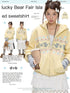 BETWEENAND_Yellow_Fair_Isle_Bear_Print_Fleece_Lined_Women&