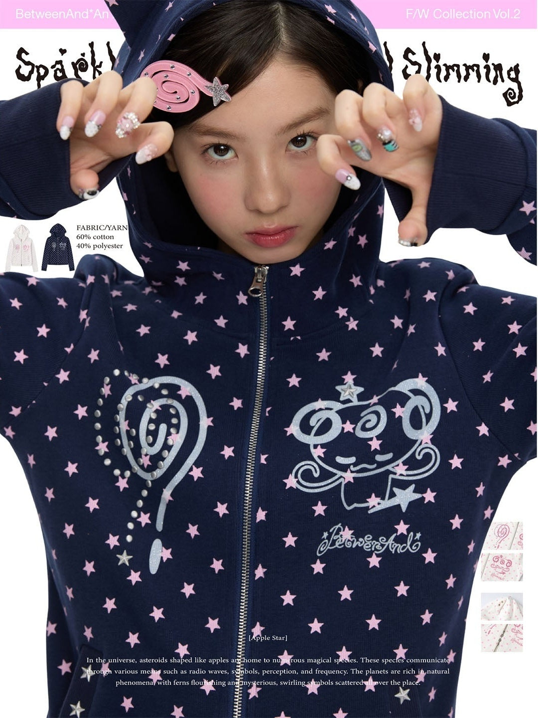 BETWEENAND_Glitter_Little_Devil_Double_Zipper_Slim_Fit_Women&