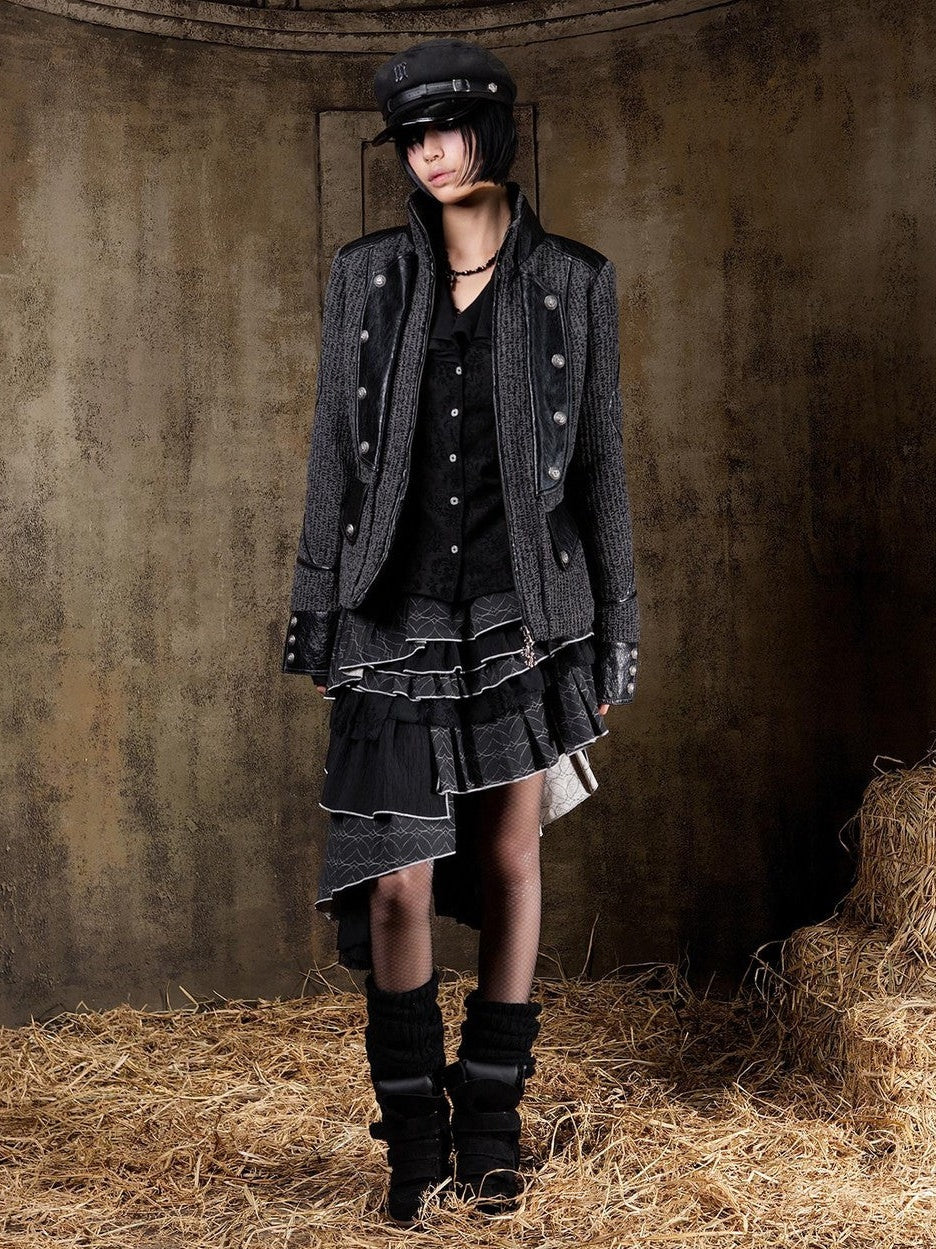 ARIADNAw Lace Up Biker Punk Retro Women&