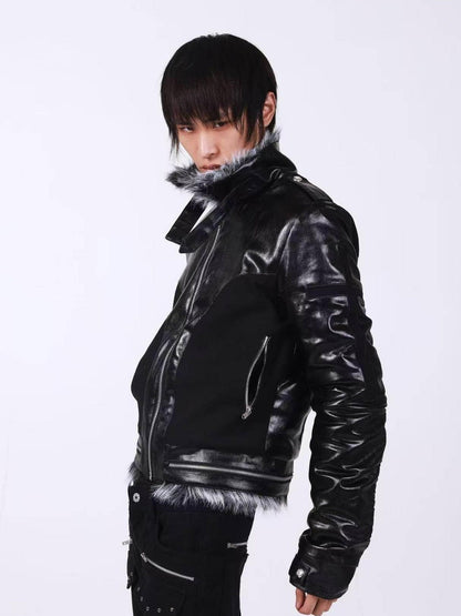 DETW onLine Dark Knight Cross Washed Wax Faux Fur Collar Women&