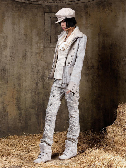 ARIADNAw Lace Up Biker Punk Retro Women&
