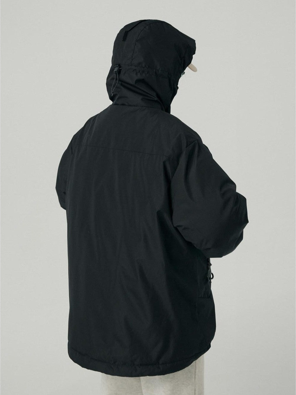 BETWEENAND Black Hooded Waterproof Dog Patch Women&