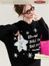BETWEENAND_Black_Snowman_Jacquard_Embroidered_Knit_Women&