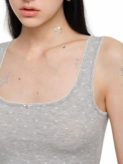 1JINN STUDIO Polka Dot Cat Paw Print Slimming Relaxed Fit Women&