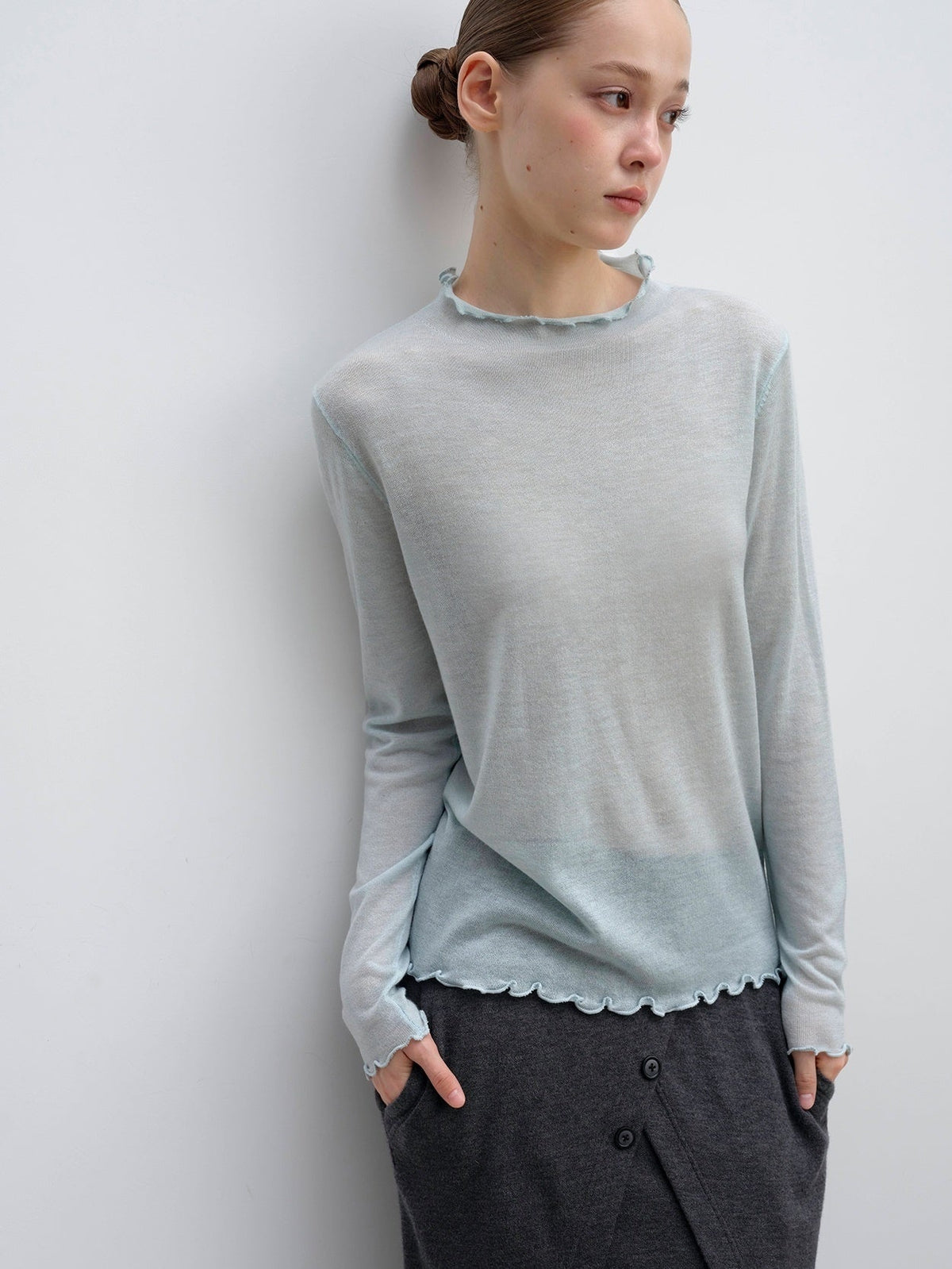 DKZ_OFFICIAL_Lace_Trim_Half_Turtleneck_Knit_Women&
