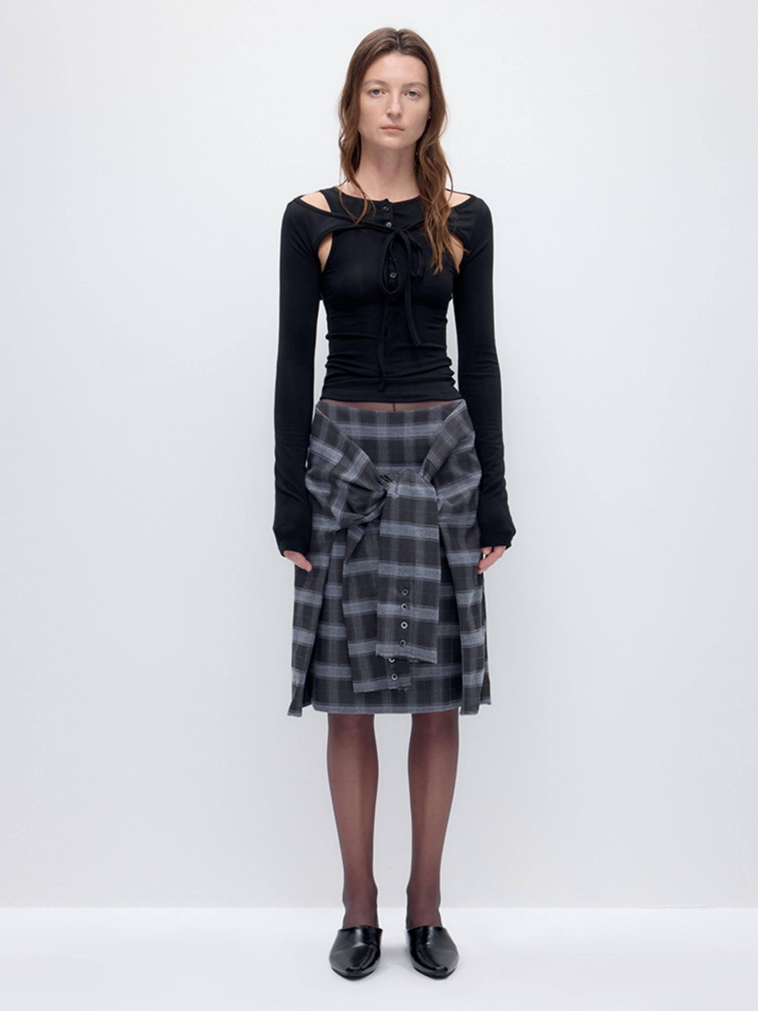 RUN TO THE FUTURE Polyester Blend Lined Pockets Vintage A Line Low Waist Women Casual Midi Skirts