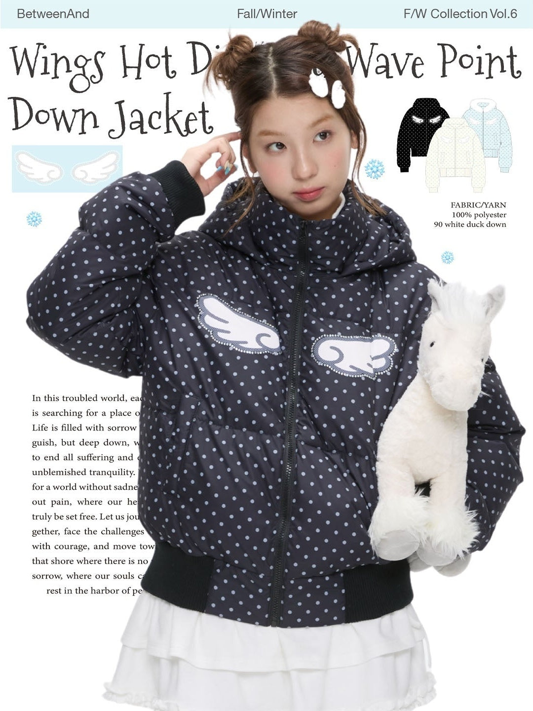 BETWEENAND_Baby_Blue_Polka_Dot_Rhinestone_Print_Hooded_Women&