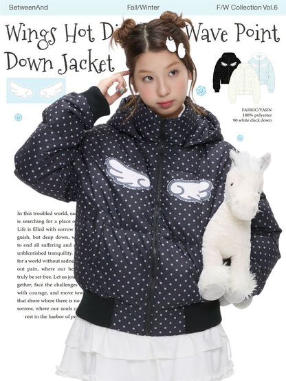 BETWEENAND_Baby_Blue_Polka_Dot_Rhinestone_Print_Hooded_Women&