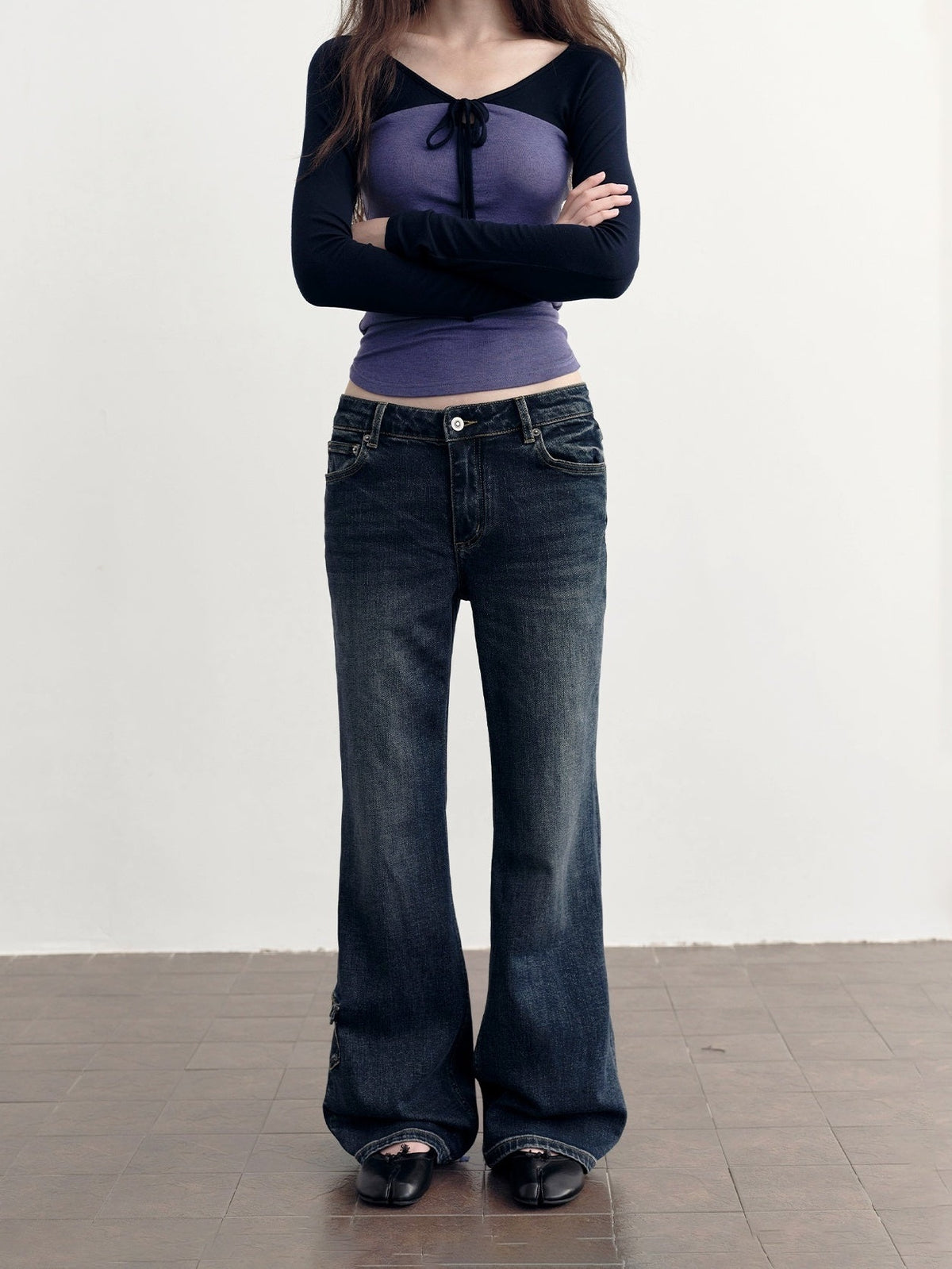 DKZ_OFFICIAL_Dark_Blue_Retro_Cargo_Pocket_Women&