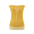 7Shiftin Asymmetric Slim Fit Cropped Versatile Solid Women Yellow Khaki Brown Tank Tops