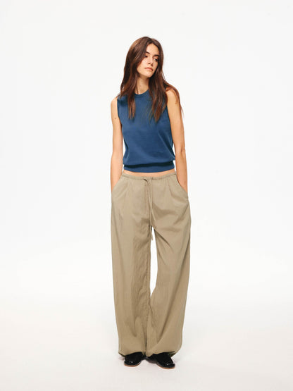 Northbutsouth Black Cooling Elastic Waist Tapered Women&