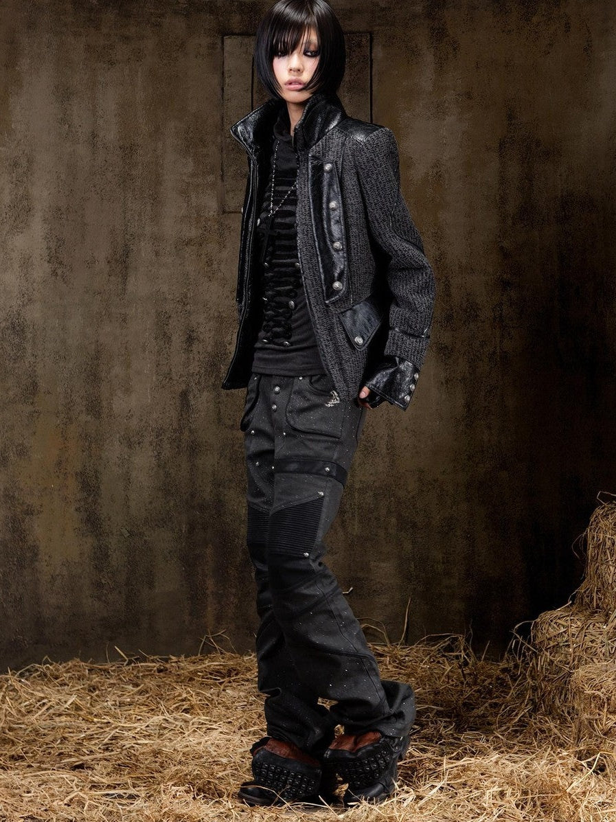 ARIADNAw Lace Up Biker Punk Retro Women&