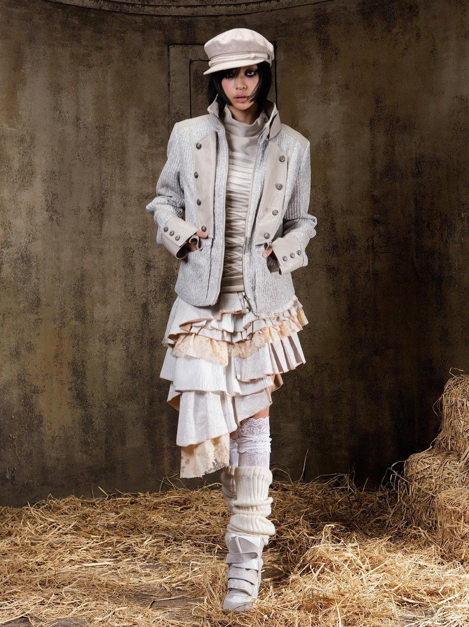 ARIADNAw Lace Up Biker Punk Retro Women&