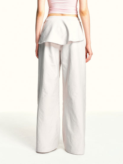 kvkv Oatmeal Gray Relaxed Detachable Waist Tie Women&