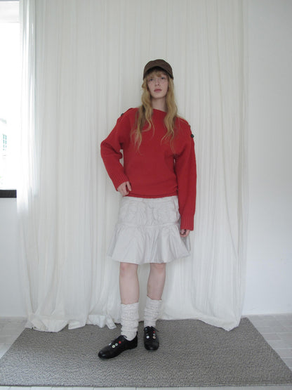 DKZ OFFICIAL Relaxed Button One Shoulder Women&