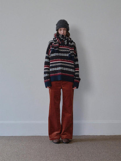 DKZ OFFICIAL Corduroy Orange Solid Pocket Button Women&