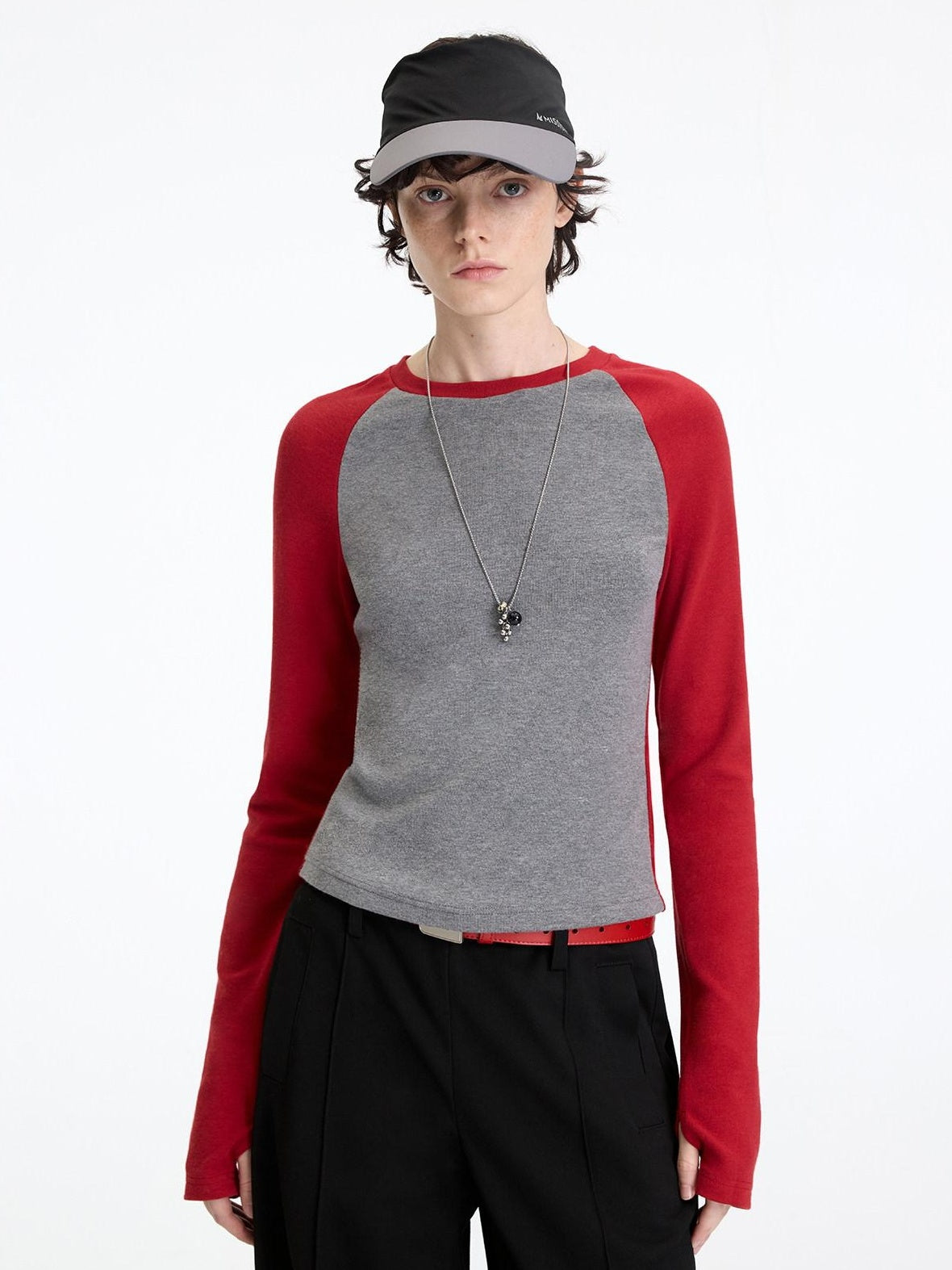 RUN TO THE FUTURE Slim Fit Casual Raglan Sleeve Striped Crew Neck Women Long Sleeve T-Shirts