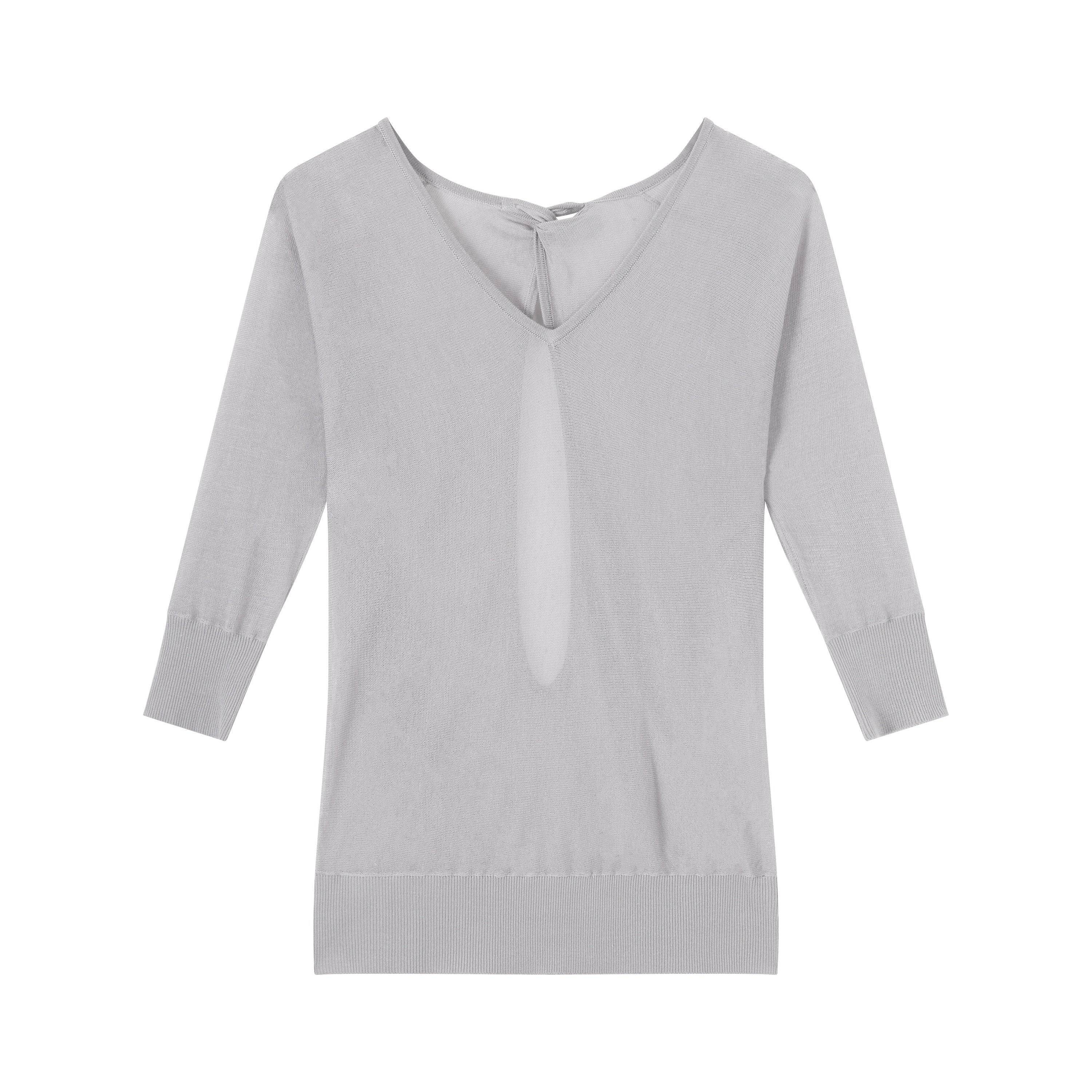 RUN TO THE FUTURE Moisture Wicking V-neck Straight Fit Vintage Commuter Women Long Sleeve T-Shirts
