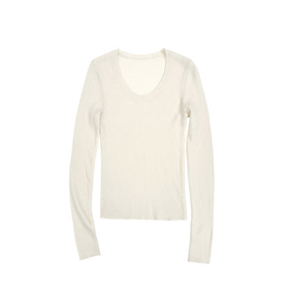 Northbutsouth_Four_Color_U_Neck_Slim_Fit_Lightweight_Long_Sleeve_Women&
