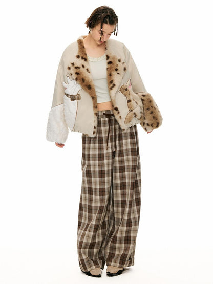OuttheBlue 90 Percent Duck Down Warm Thick Casual Loose Short Lapel Women Down Jackets
