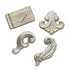 nit alcove Strong Hold Wooden Side Clips Set Natural Wood Grain Laser Grip Hair Accessories