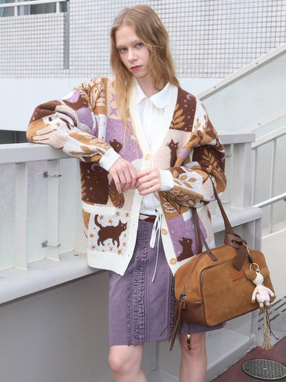 OuttheBlue Tassel Vintage Square Single Strap Faux Leather Brown Boston Tote Bags