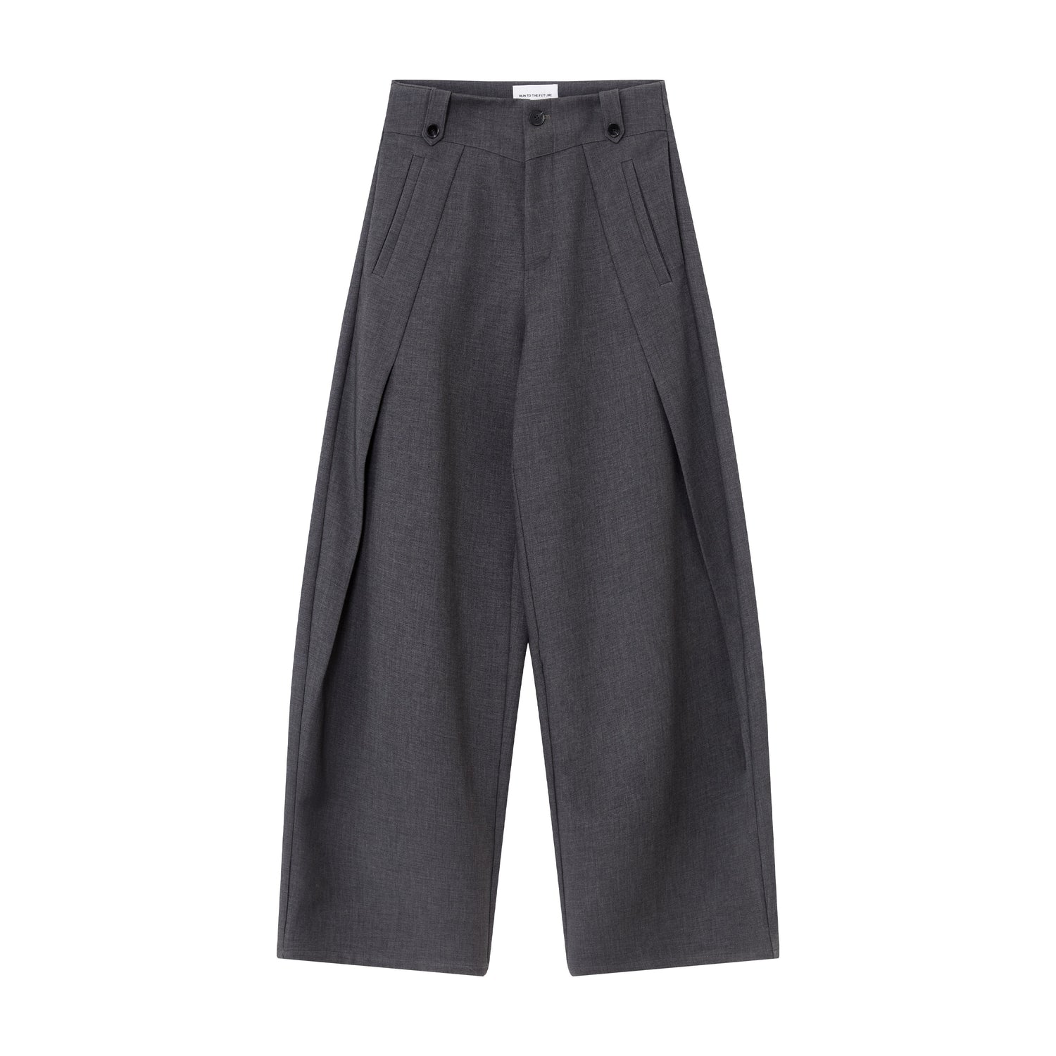 RUN_TO_THE_FUTURE_Flattering_Mid_Rise_Minimalist_Straight_Cut_Office_Gray_Black_Wide-Leg_Pants_MISSTT