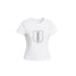 DoublePunch Cropped Hotfix Rhinestone Slim Fit Vintage Women&