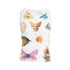 RUN TO THE FUTURE Original Print Asymmetrical Slim Fit Tencel Cropped Animal Women White Tank Tops
